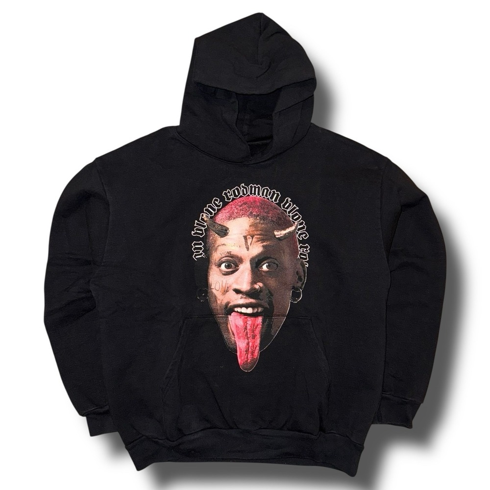 VLONE x Dennis Rodman Hoodie Men Large Authentic Angel‎ Vs Demon Devil Pullover